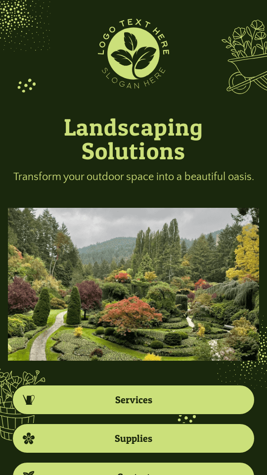 Garden Landscaping Service Bio link template