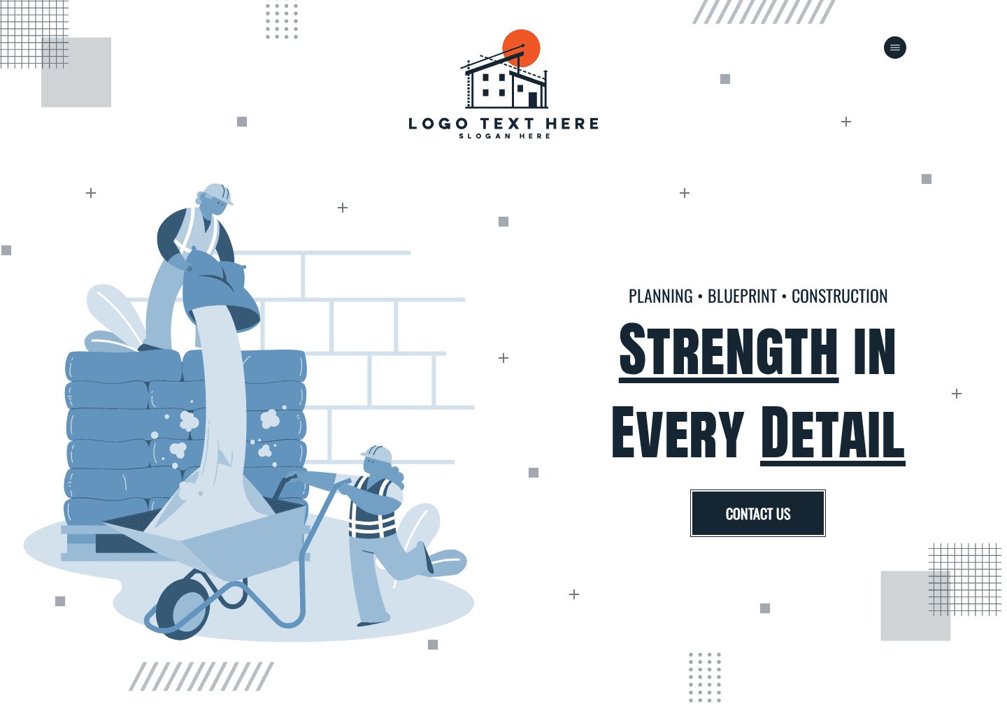 Modern Construction Builder Website Preview