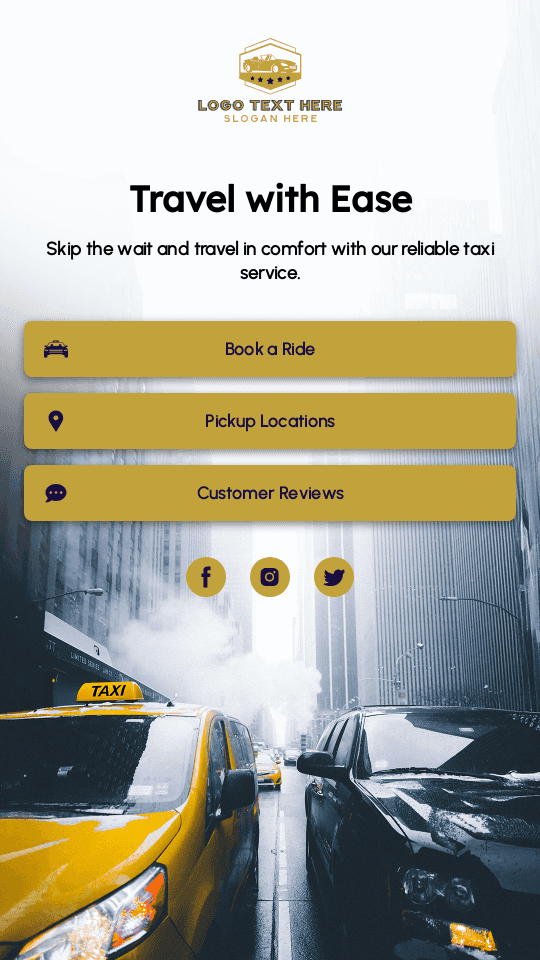 Premium Taxi Cab Link in Bio Preview