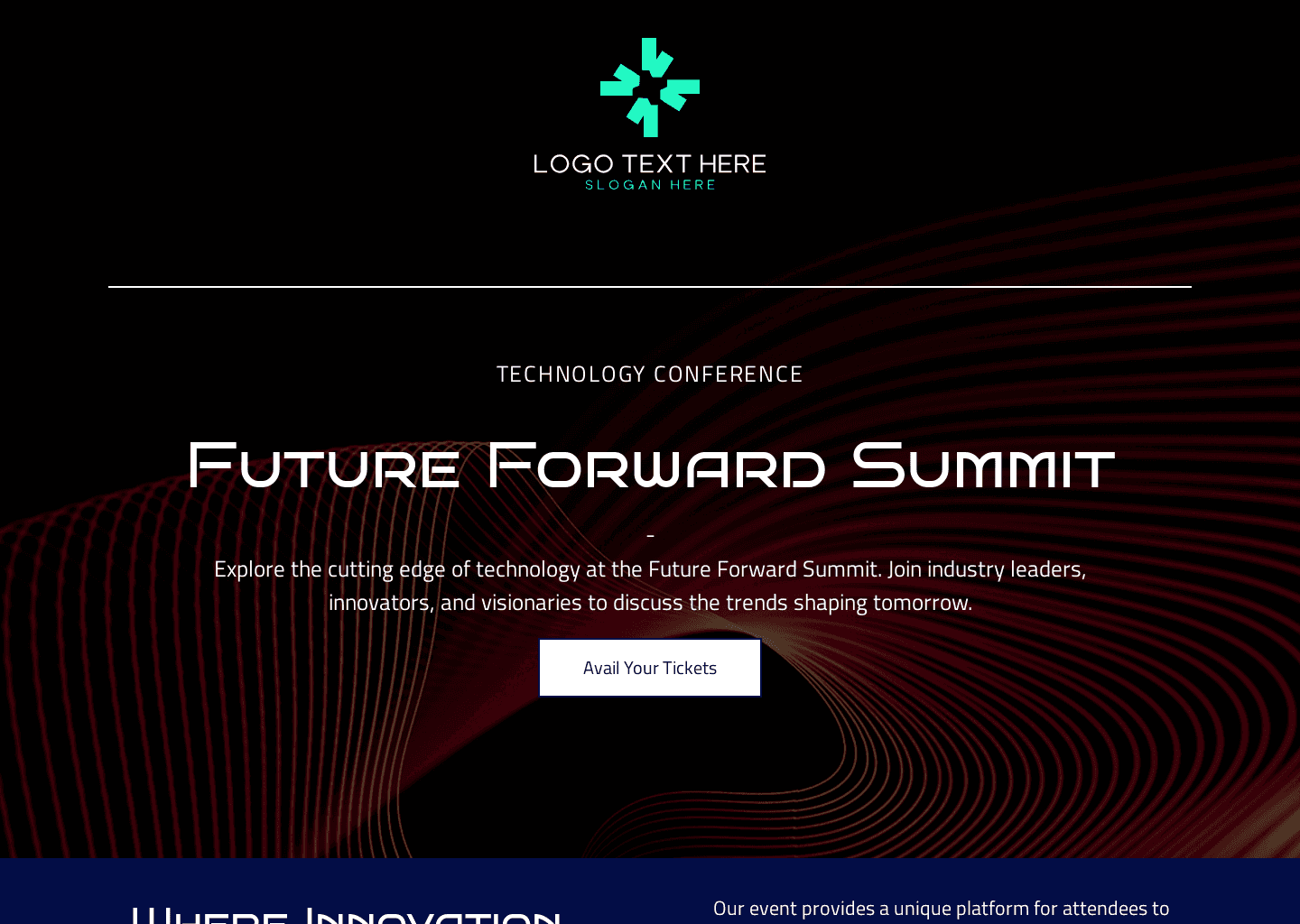 Technology Event Summit Website Preview
