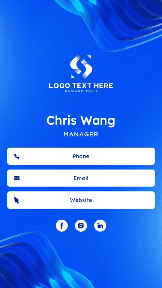 Corporate Enterprise Manager Digital Business Card Preview