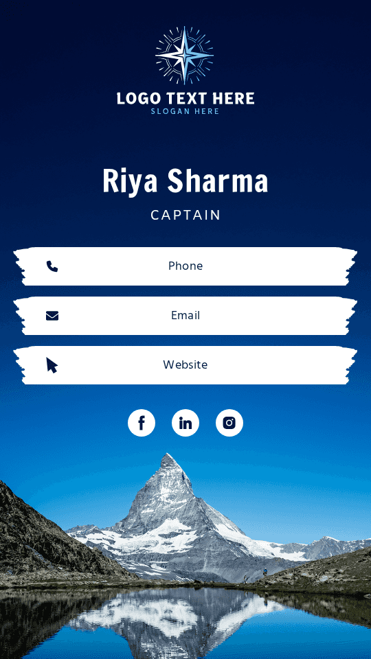 Hiking Trail Captain Digital Business Card Preview