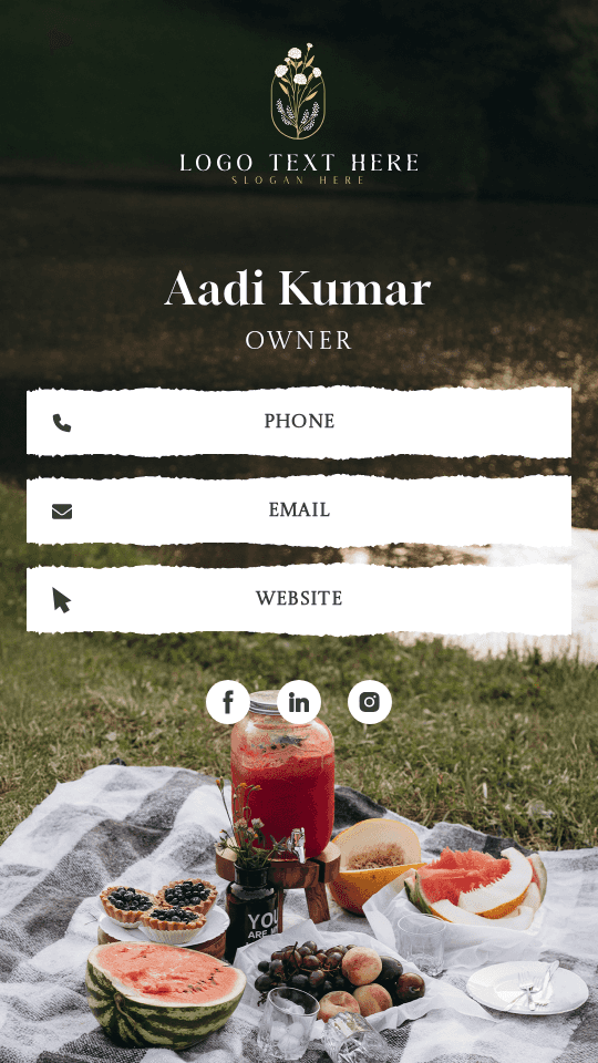 Event Management Owner Digital Business Card Preview