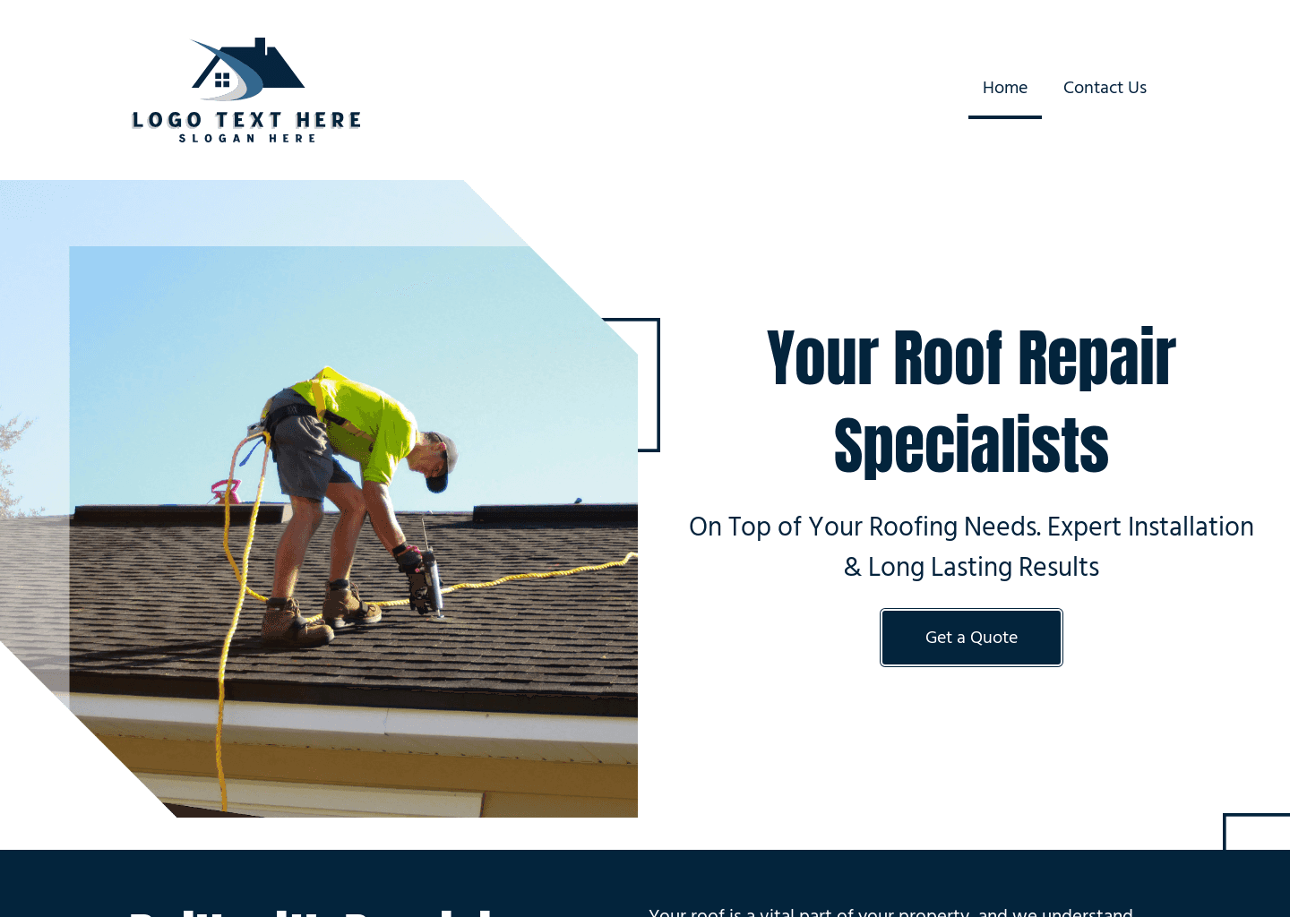 Roofing Construction Repair Website