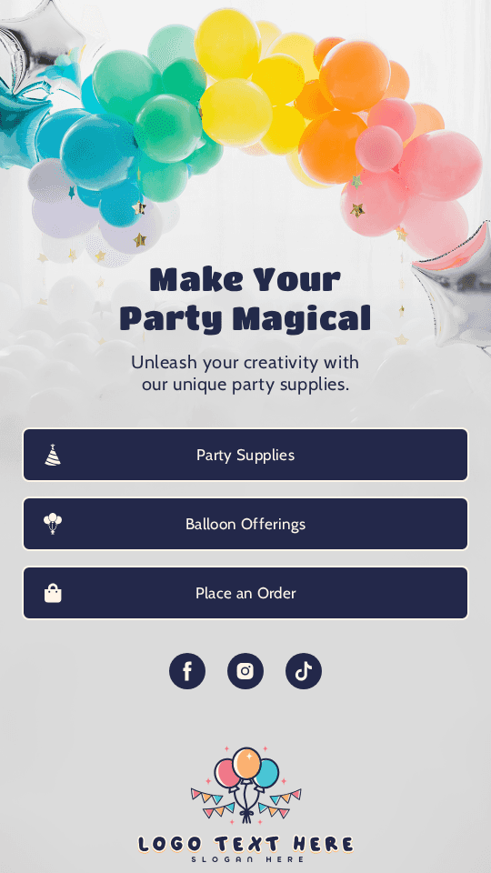 Party Supplies Shop Link in Bio Preview