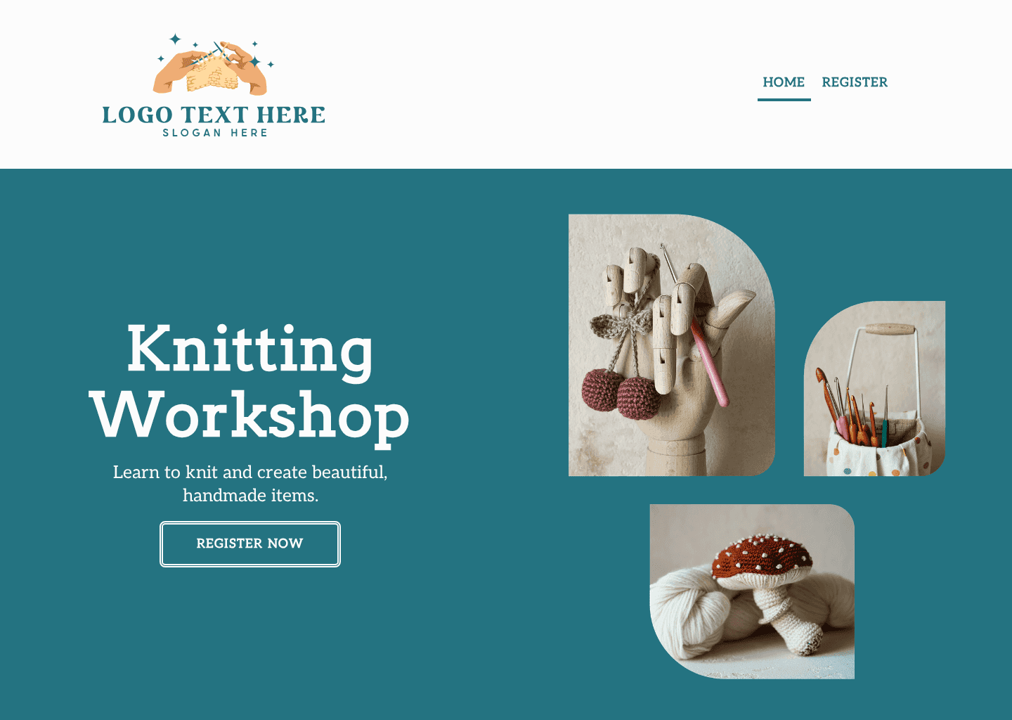 Knitting Workshop Website Preview