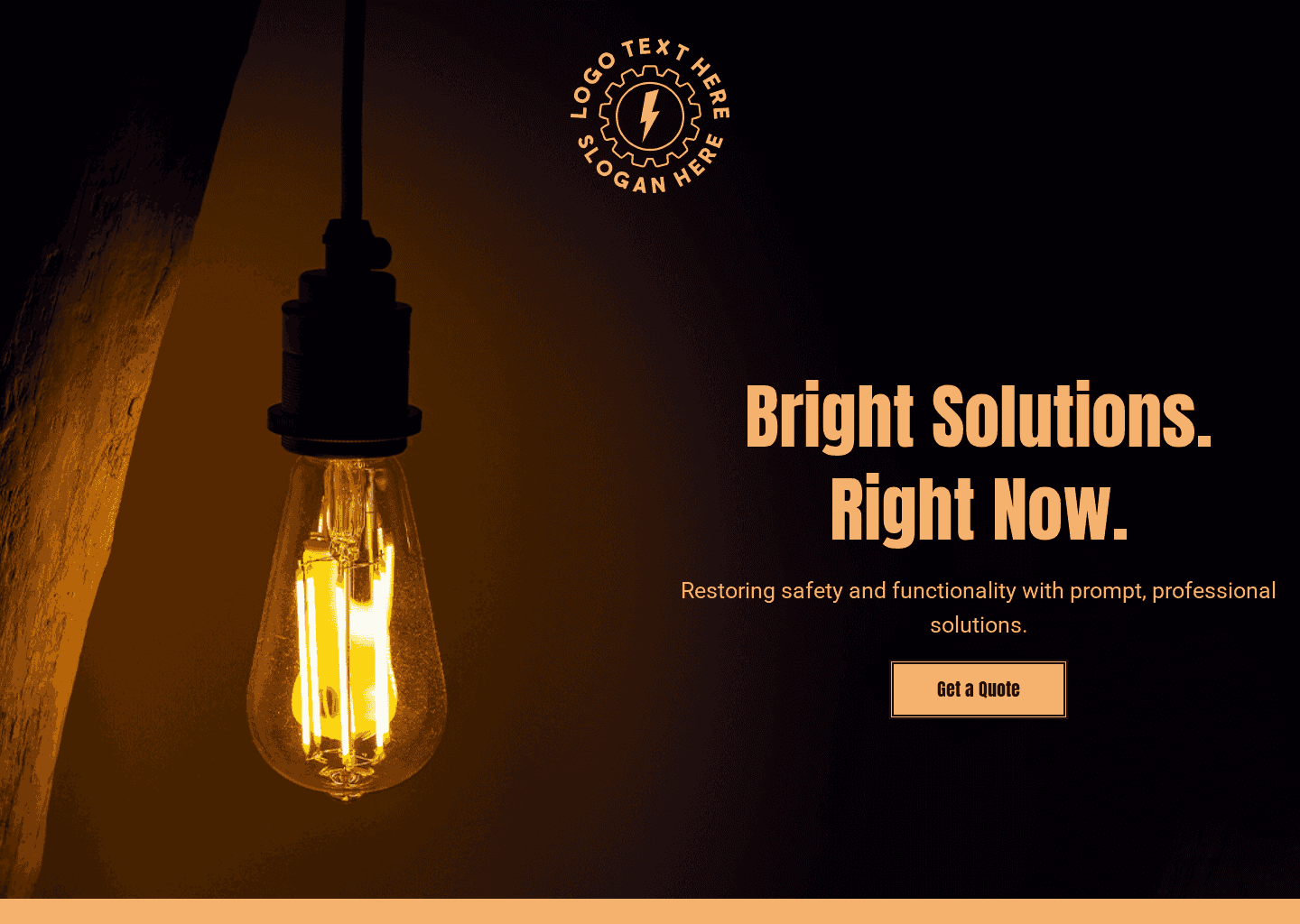 Construction Power Electrician Website Preview