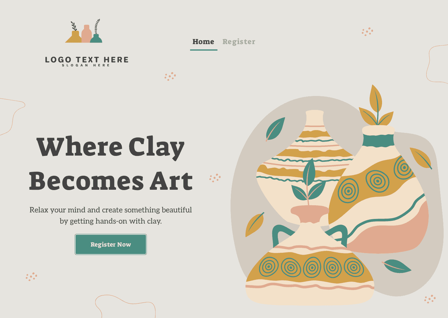 Artisanal Ceramics Class Website Preview