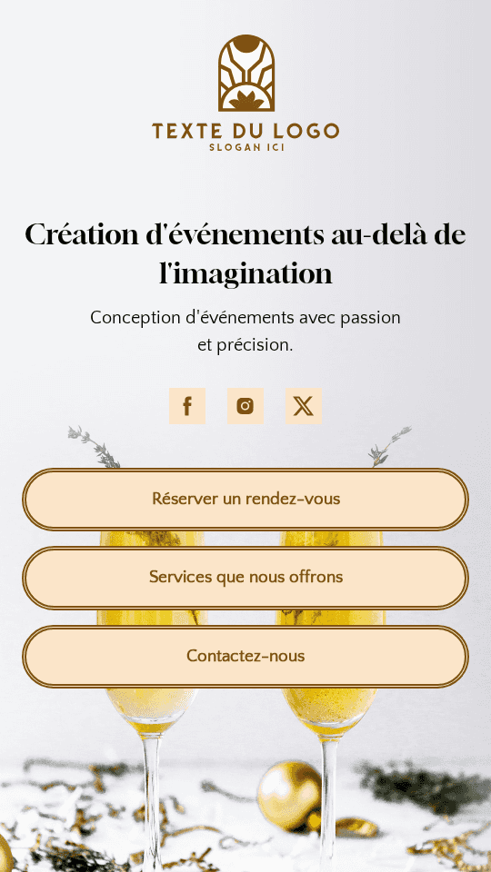 Planificateur d'événements créatif Link in Bio Preview