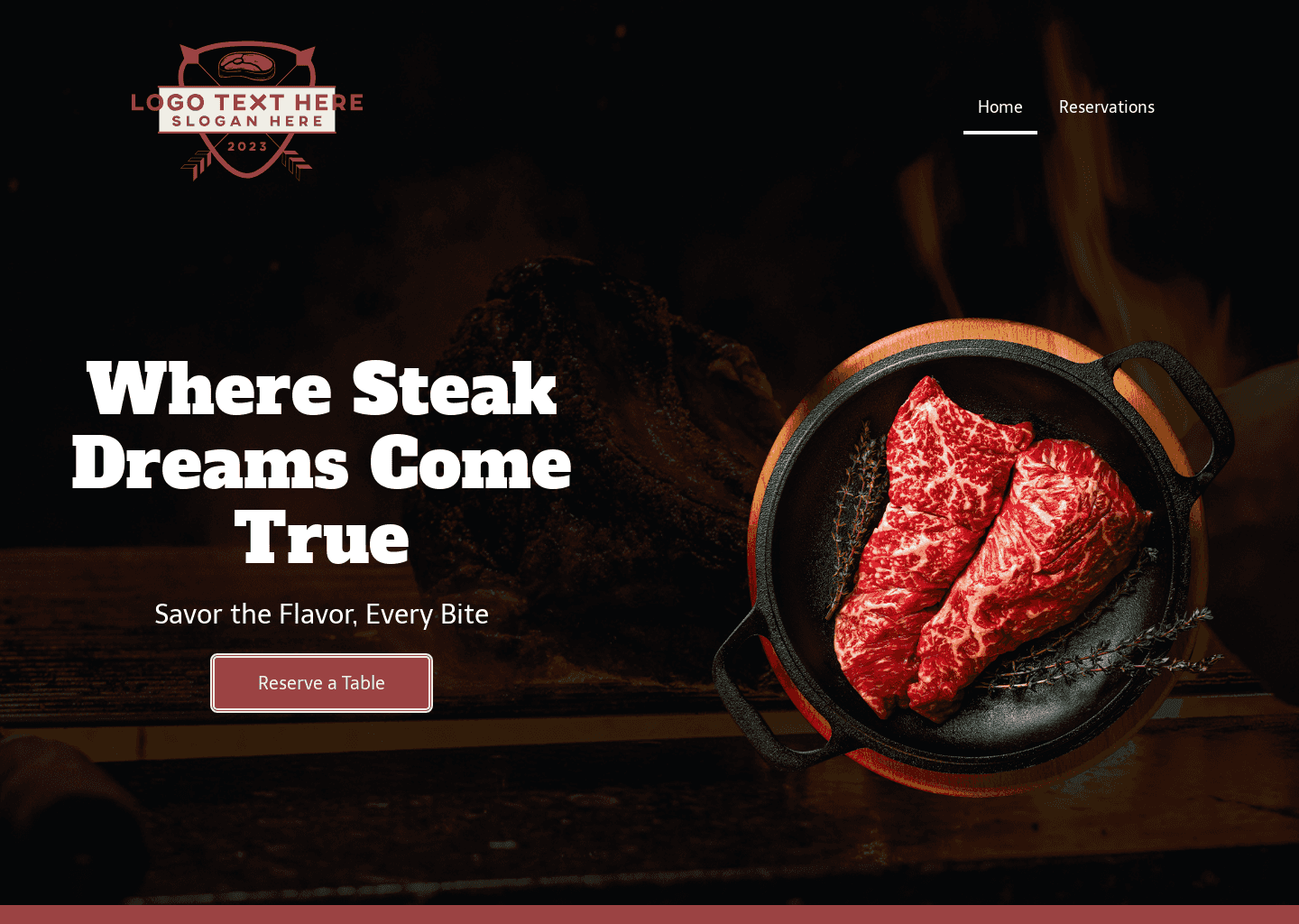 Meat Barbecue Steakhouse Website