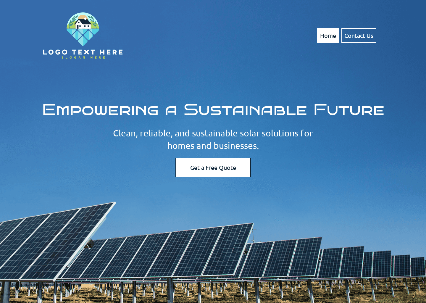 Renewable Solar Power Website Preview