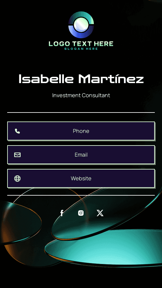 Corporate Investment Advisor Digital Business Card Preview