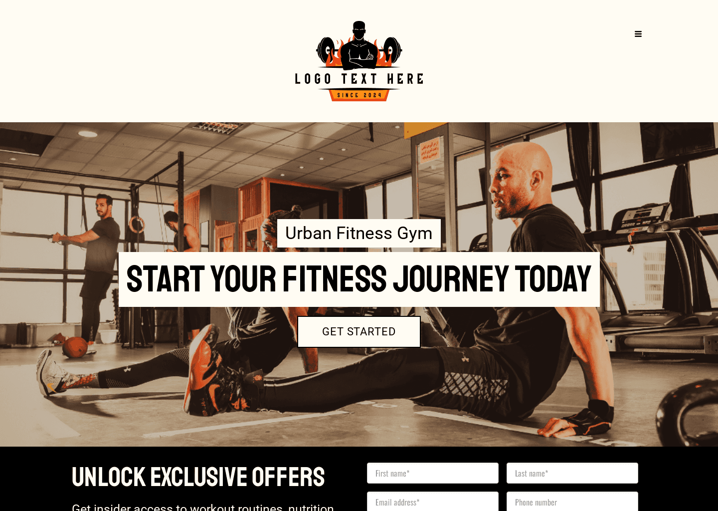 Gym Fitness Training website design