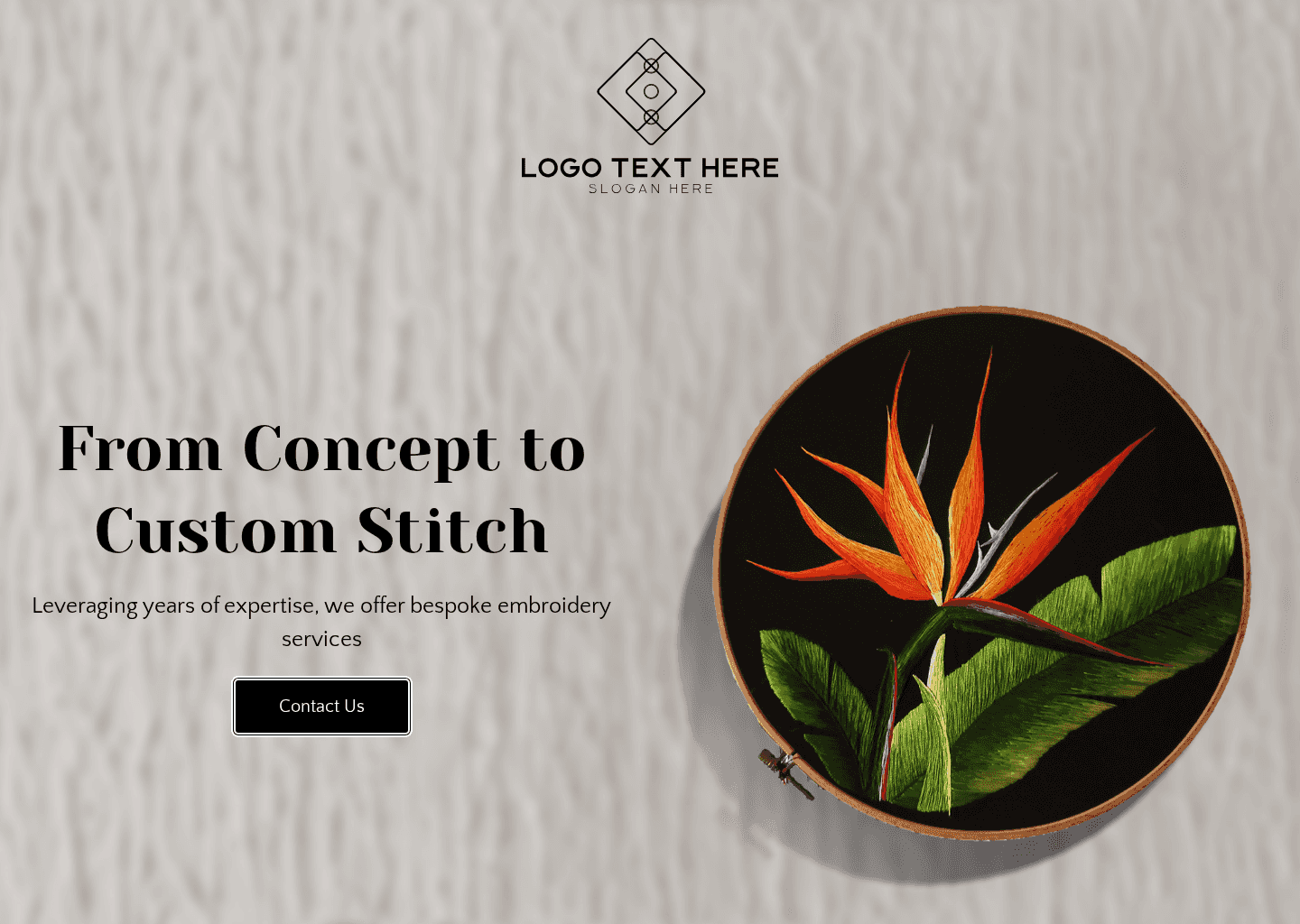 Custom Embroidery Craft Website Preview