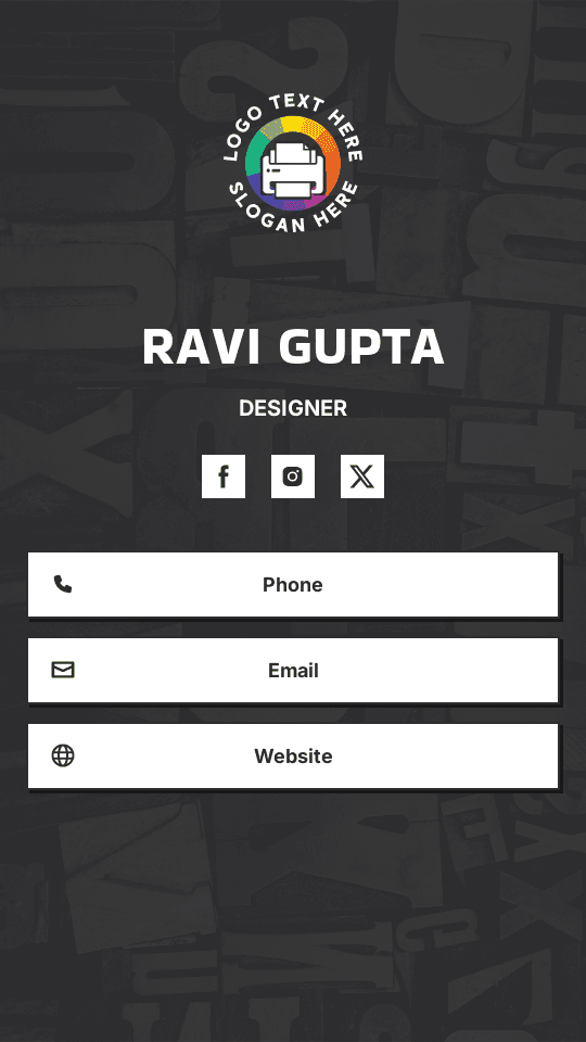 Creative Printing Designer Digital Business Card Preview