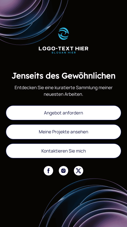 Generisches Professionelles Portfolio Link in Bio