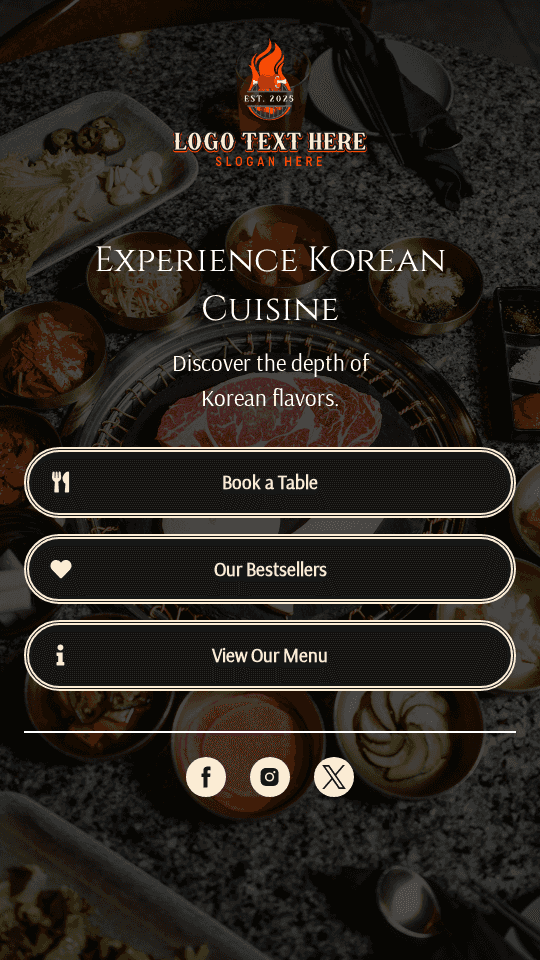 Korean Cuisine Restaurant Link in Bio Preview