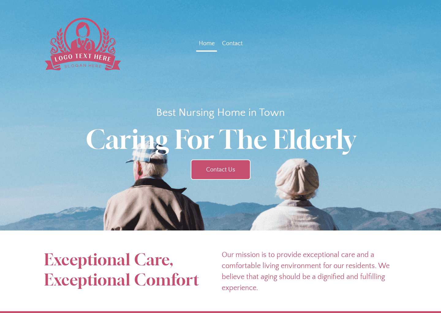 Elderly Health Care Website Preview