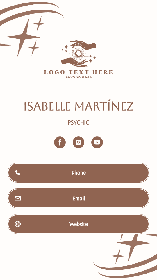 Online Psychic Reading Digital Business Card