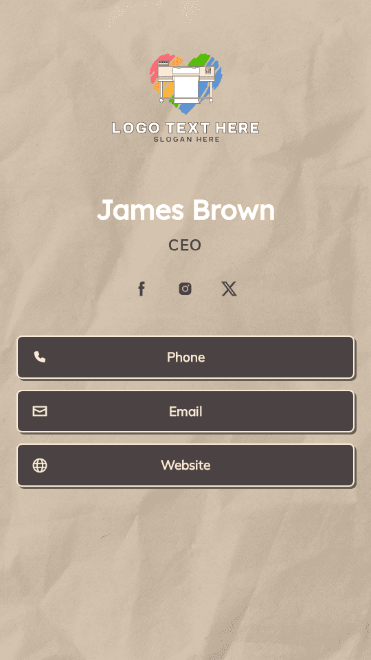Creative Printer CEO Digital Business Card Preview