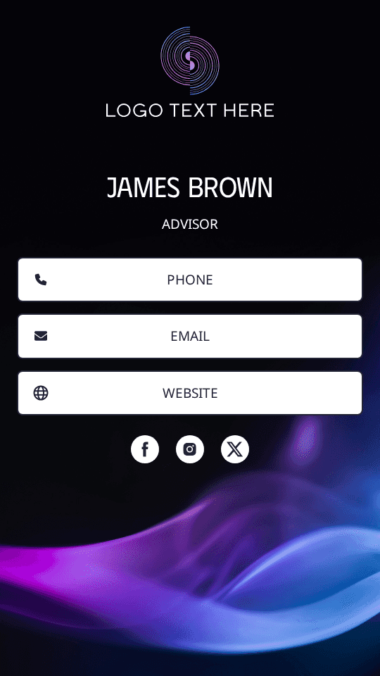 Business Management Advisor Digital Business Card Preview
