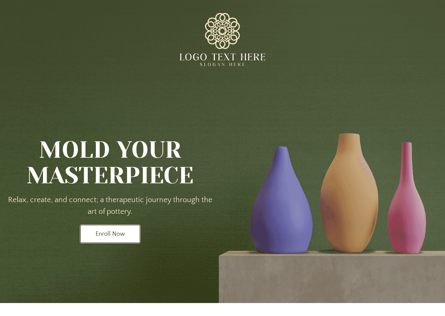 Pottery Studio Classes Website Preview