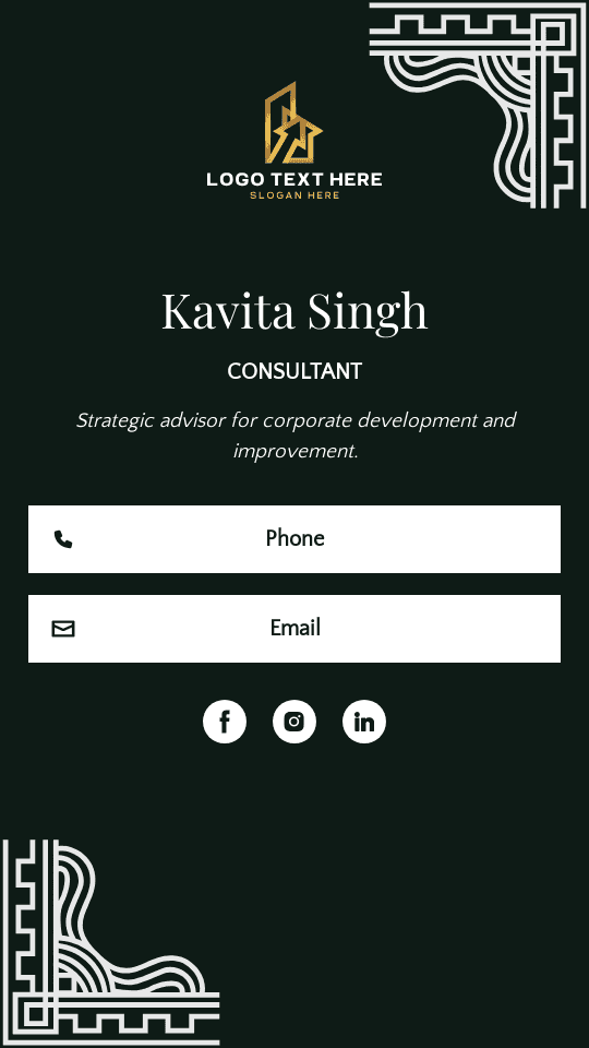 Business Corporate Consultant Digital Business Card