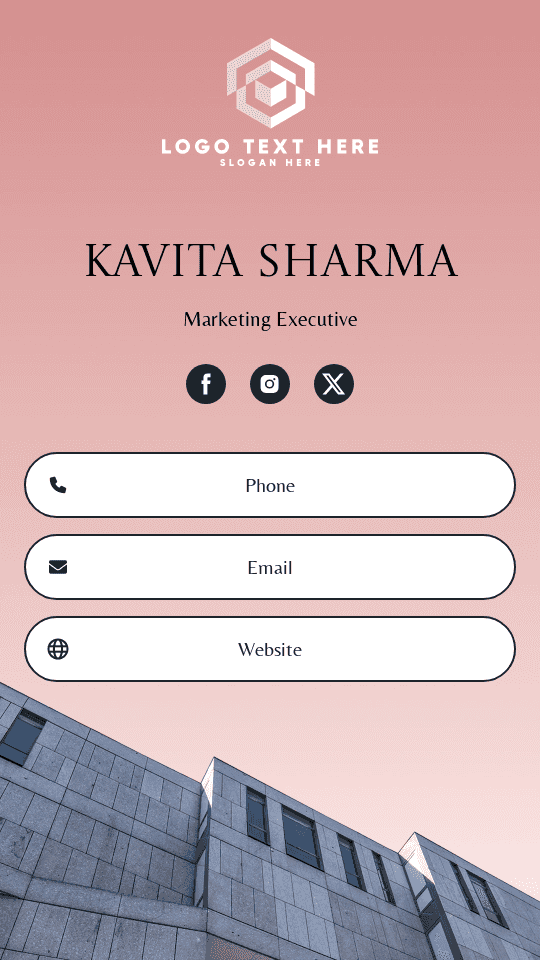 Corporate Marketing Executive Digital Business Card Preview