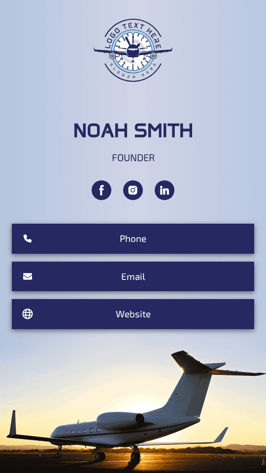 Aircraft Detailing Founder Digital Business Card