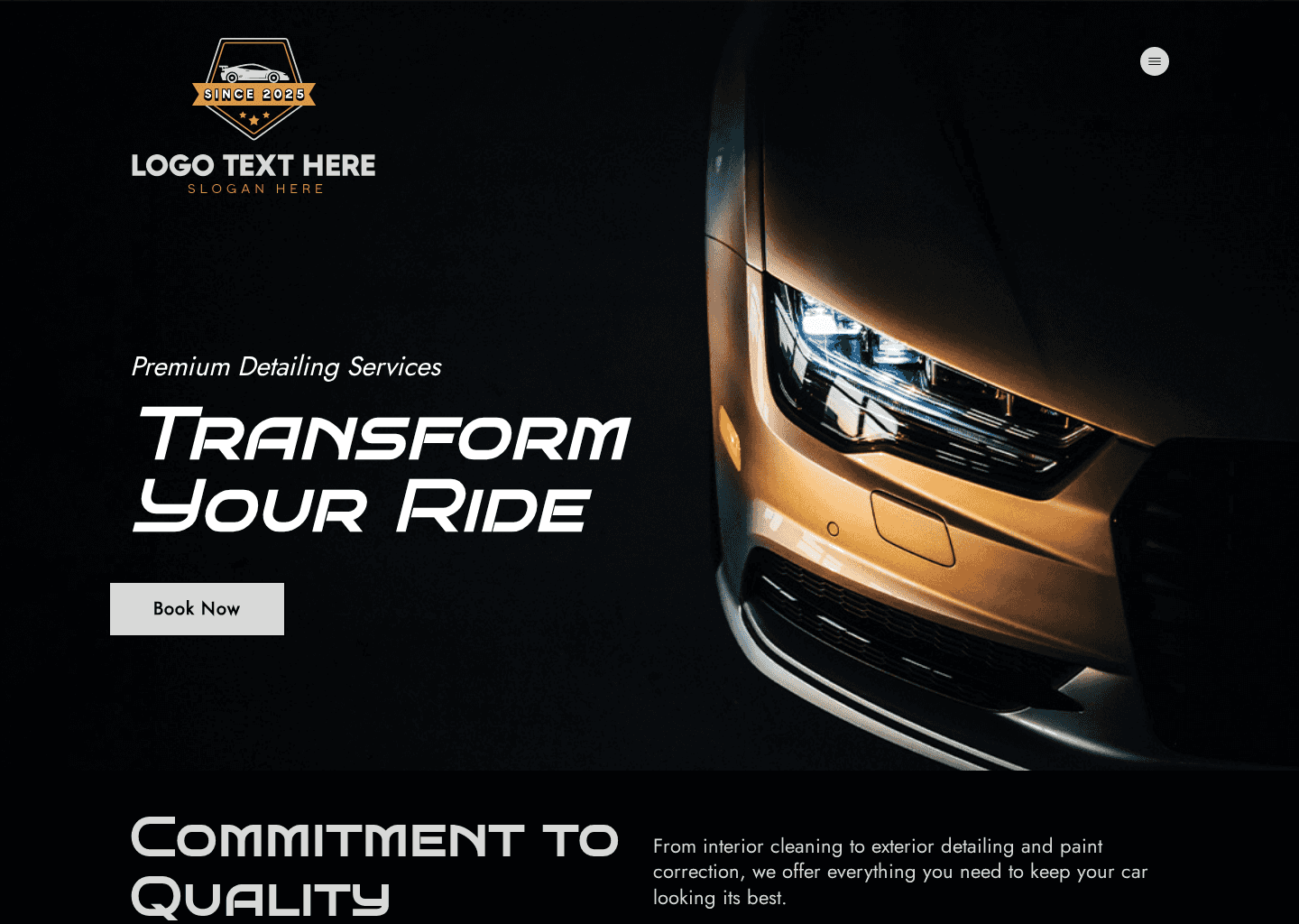 Car Detailing Service Website Preview