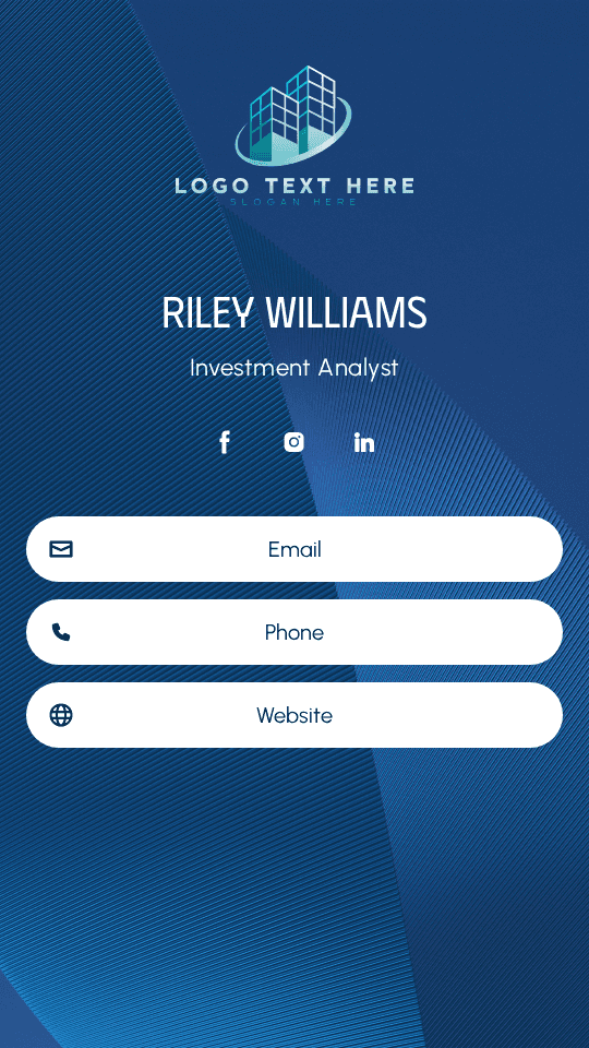 Finance Investment Analyst Digital Business Card Preview