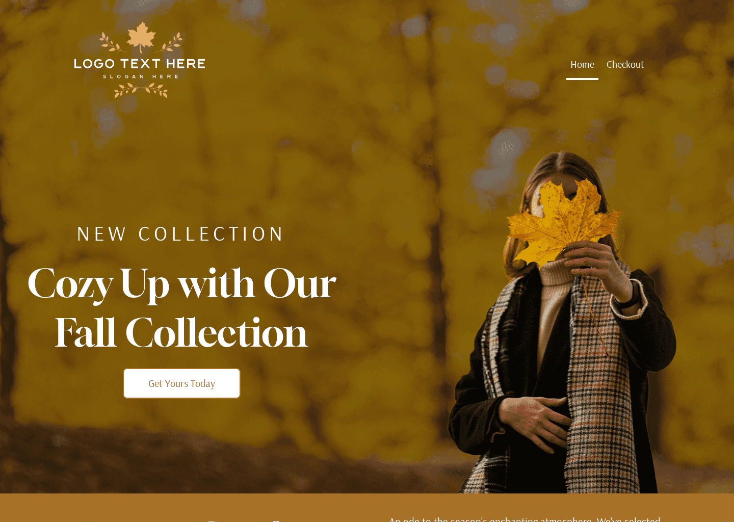 Autumn Fashion Collection Website Preview