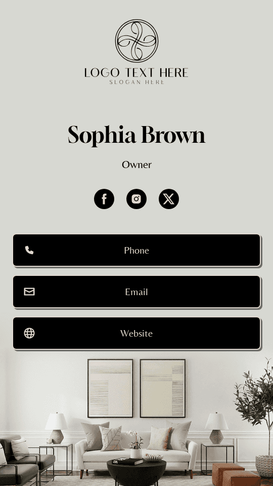 Design Studio Owner Digital Business Card Preview