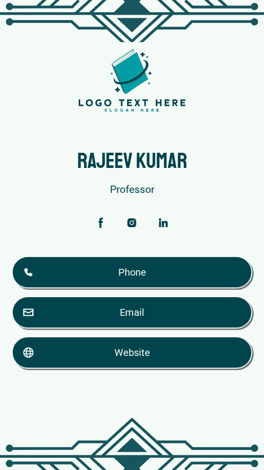 Math Tutor Professor Digital Business Card Preview
