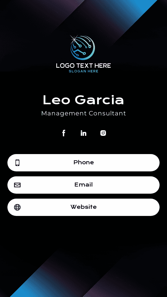 Expert Management Consultant Digital Business Card