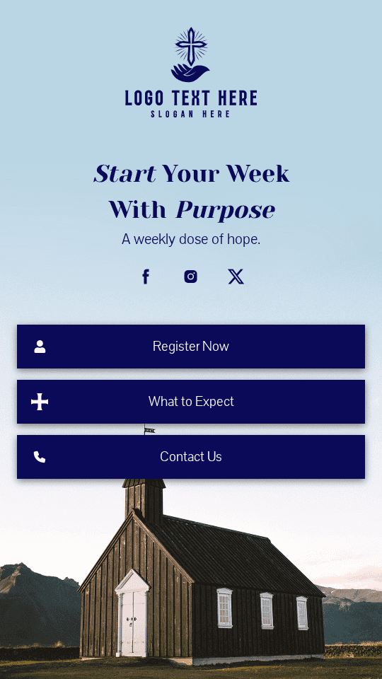 Sunday Church Worship Link in Bio Preview