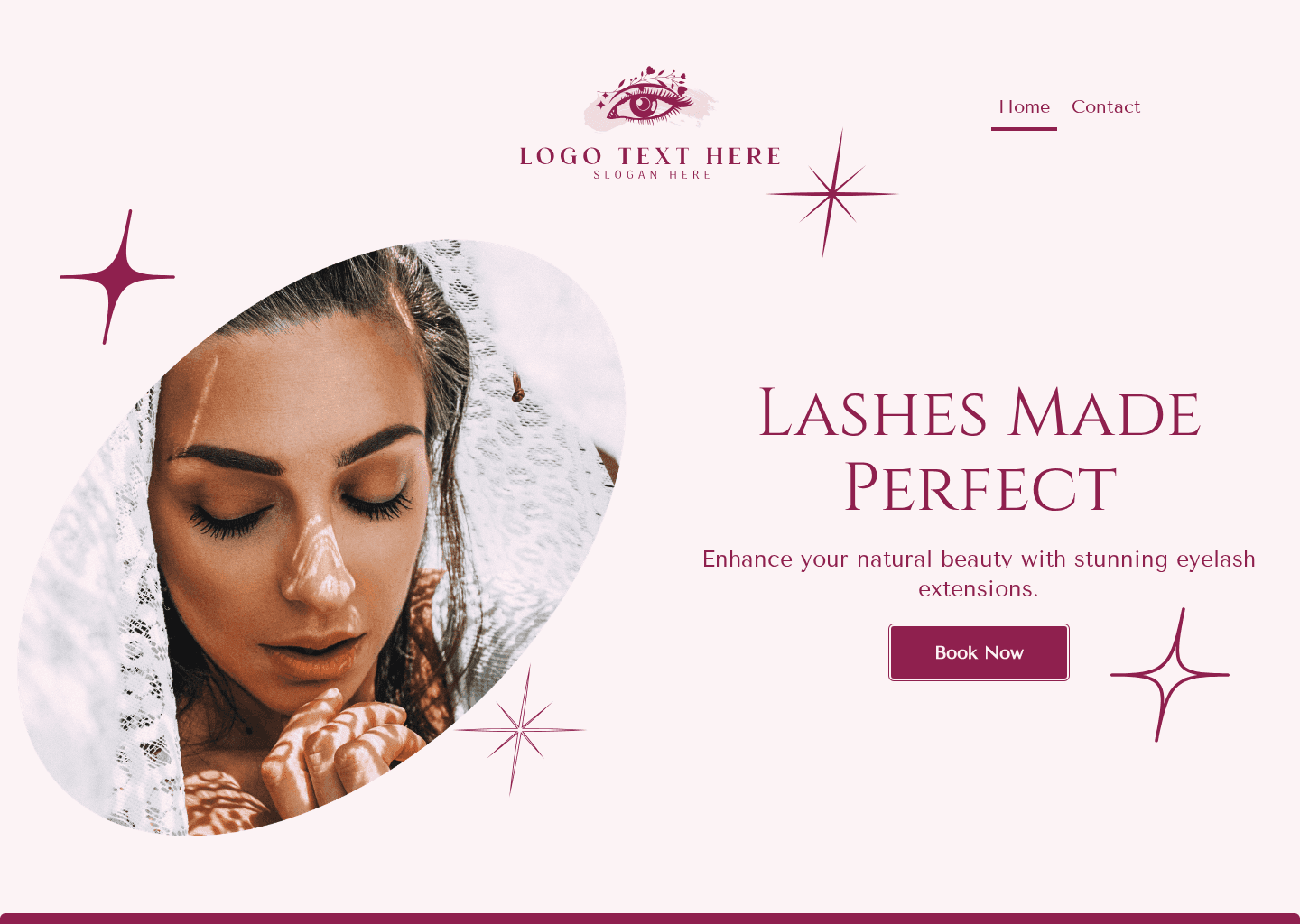 Eyelashes Salon Website Preview