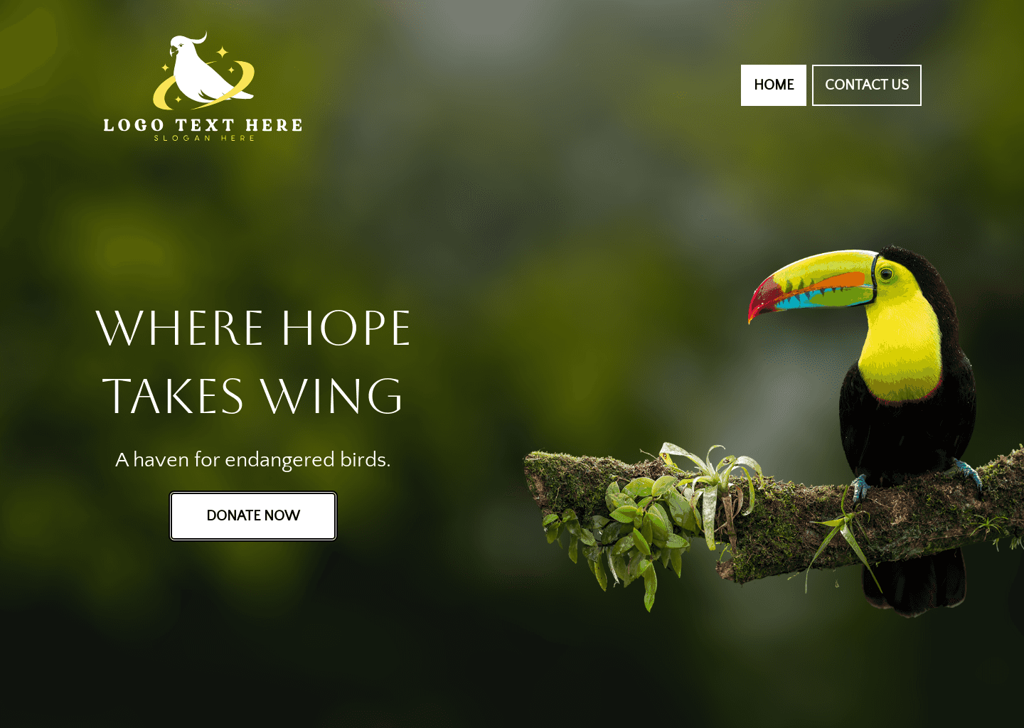 Wildlife Avian Sanctuary Website Preview