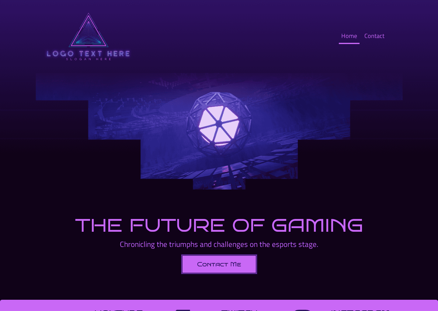 Online Esport Gamer Website Preview