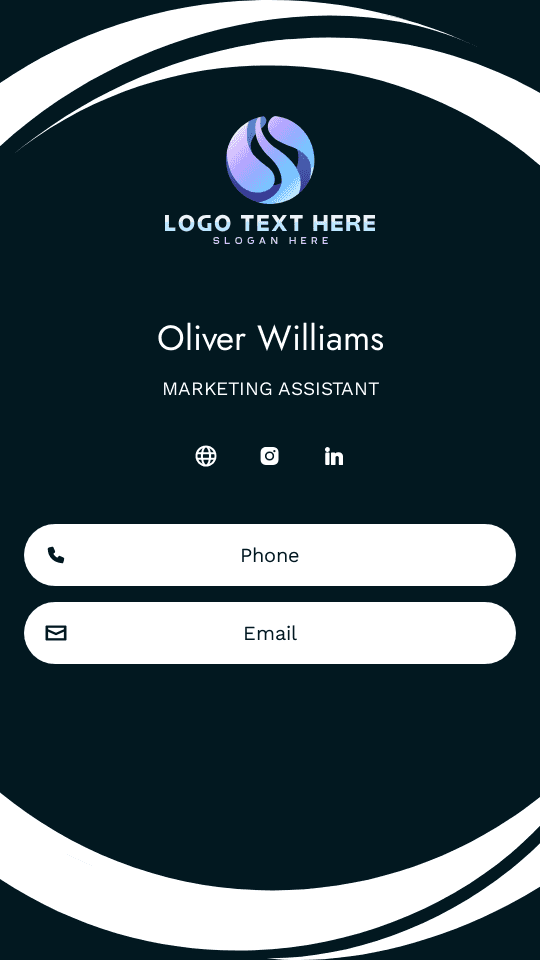 Corporate Marketing Executive Digital Business Card Preview