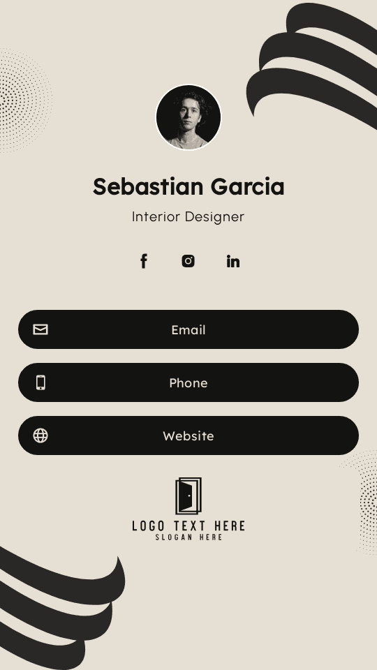 Professional Interior Designer Digital Business Card