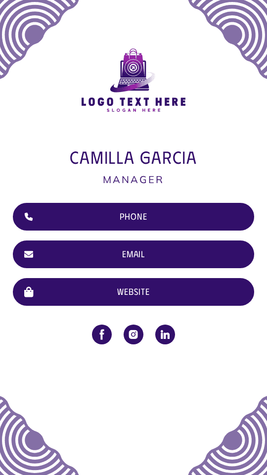 Wholesale Business Manager Digital Business Card Preview