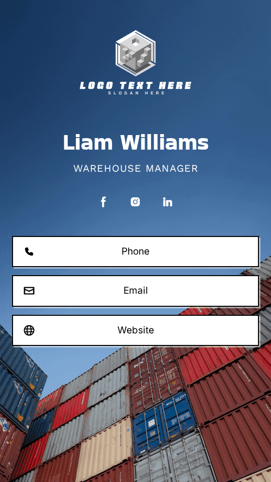 Cargo Transportation Delivery Digital Business Card Preview