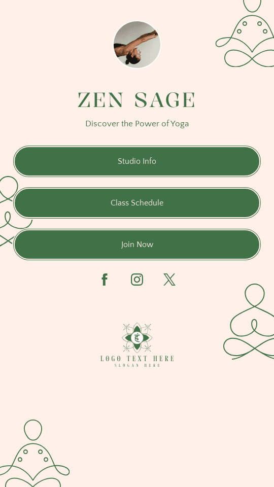 Yoga Class Instructor Link In Bio Design