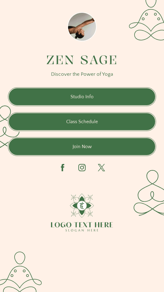 Yoga Class Instructor Link in Bio Preview