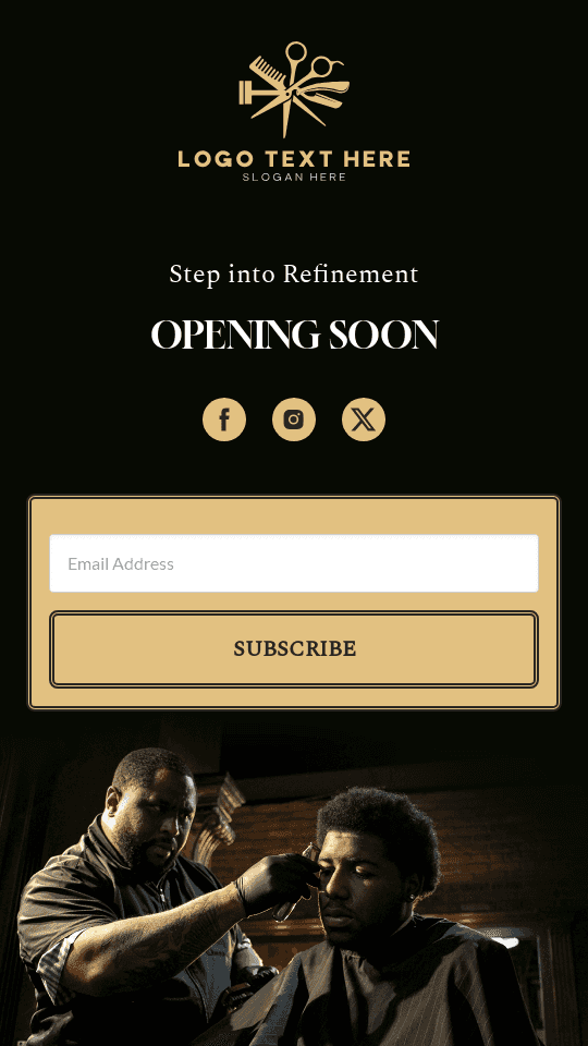 Premium Barbershop Opening Link in Bio Preview