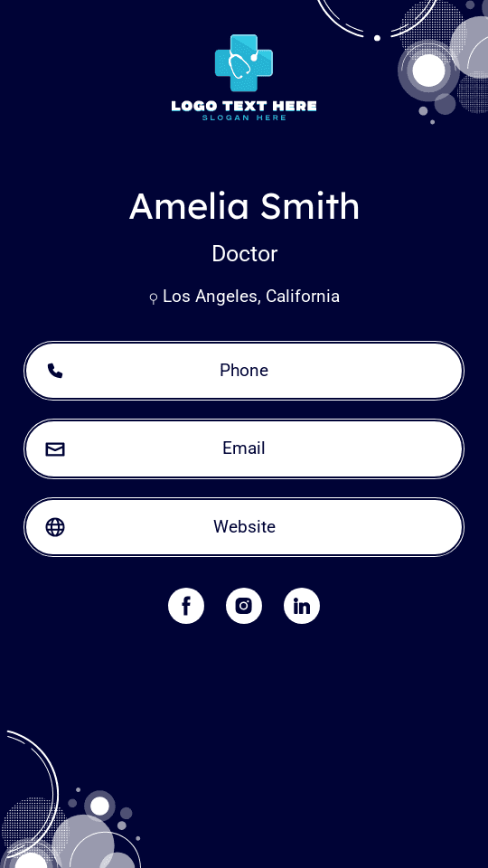 Health Medical Doctor Digital Business Card