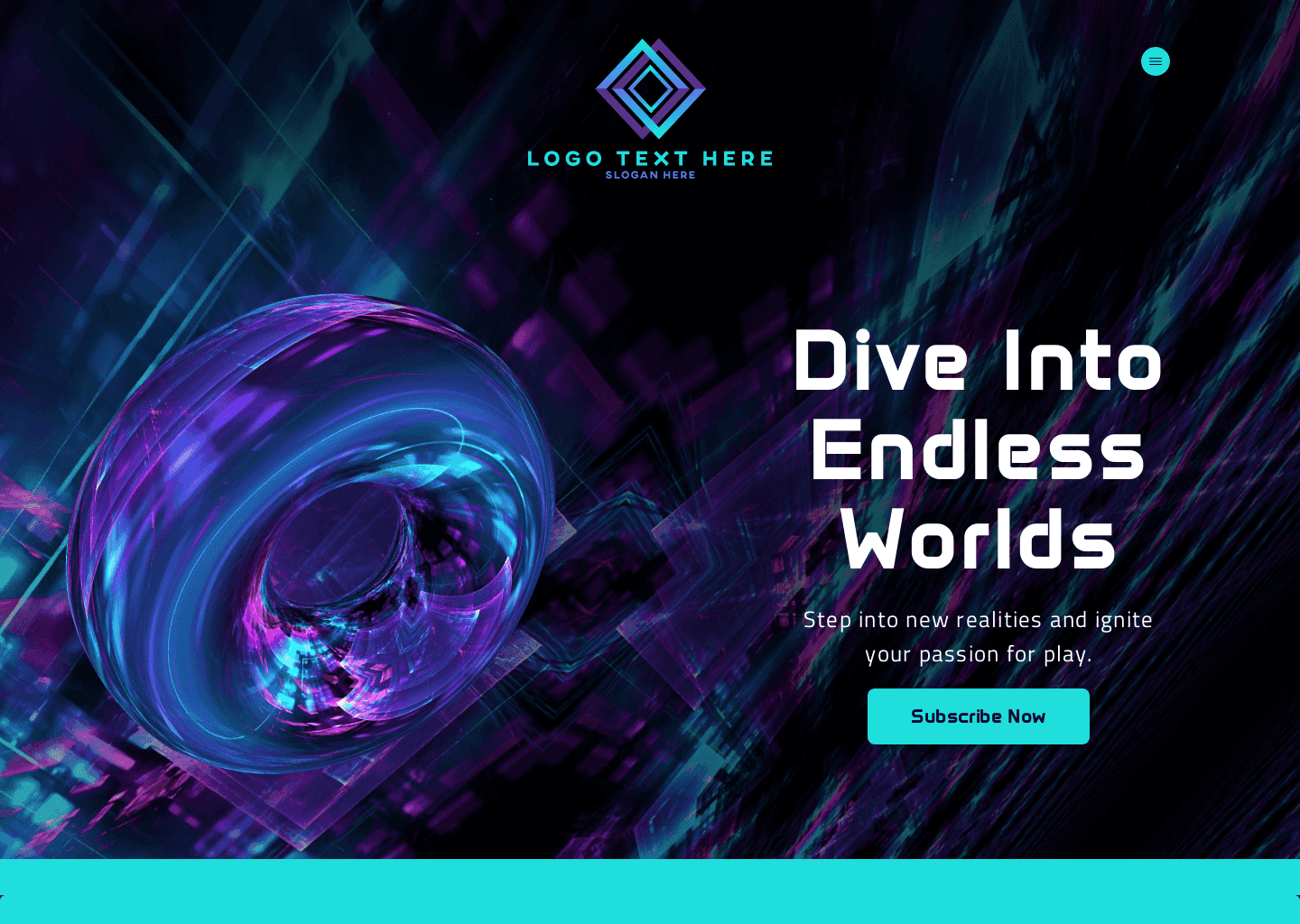 Futuristic Digital Streamer Website Preview