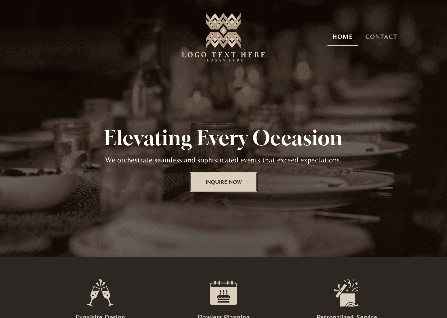 Event Management Service Website Preview