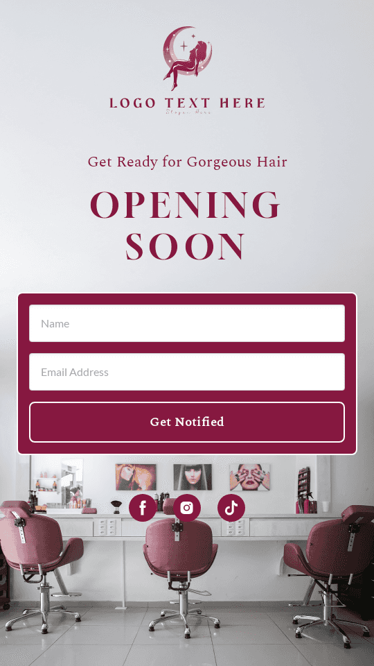 Hair Salon Opening Link in Bio Preview